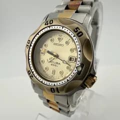 SEIKO 3E25-0A10 セイコー　SCUBA スキューバ メンズ　ボーイズ　レディース　腕時計 クォーツ 稼働品　　電池交換済み【K444】
