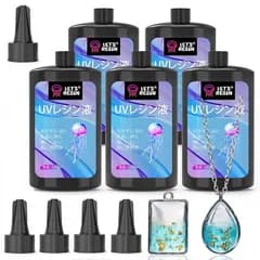 LET'S RESIN UVレジン液 500g レジン液 UV／LED対応 レジン液 大容量 クリスタル状透明 硬化速い 低刺激性 高い透明 レジン ハードタイプ デコレーション キャスティング コーティング レジン液 初心者向け DIY手作り 1