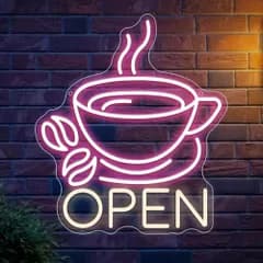 コーヒーカップオープンLEDネオンサイン ビジネスウォールデコレーションCoffee Openネオン管 ネオンコーヒーサイン コーヒー バーの壁装飾 カフェレストラン キッチン ショップウィンドウウェルカムサイン 国内発送 52ce5e51