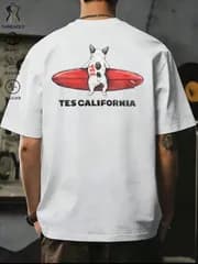 カリフォルニア風フレンチブルドッグTシャツ ホワイト 新品 送料込 メンズ レディース 男女兼用