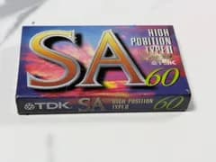 カセットテープ　ハイポジ　TDK　SA60　未開封