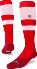 スタンス STANCE ソックス STRIPES OTC 2023 メンズ レディース ストライプ ロング丈 野球 MLB公認 高機能 疲労軽減 練習 試合 部活 速乾 熱中症対策  A759A23STR WHR WHITE/RED