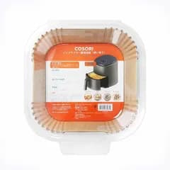COSORI エアフライヤー用紙 ノンフライヤー用紙（3-5L適用）内径16.5cm 100枚 スクエア型 クッキングシート 天ぷら敷紙 油紙 防水 耐油 230℃耐熱 揚げ物 茶色 キッチン専用 ノンフライヤー/電子レンジ/オーブン/蒸し器利用可能