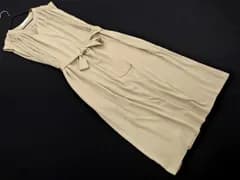 新品 DoCLASSE ドゥクラッセ キーネック ウエストリボン ワンピース size11/ベージュ ■◇ レディース