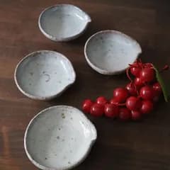 唐津 水谷渉 斑 箸置き豆皿 小皿 薪窯焼成 9cm 作家物 佐賀県唐津市
