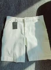 (未使用新品) システムオム 白 デニム ハーフパンツ 34 (86)