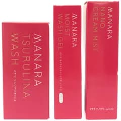 Z000 マナラ ツルリナウォッシュ 45g & モイストウォッシュゲル 30mL & ナノクリームミスト 50mL 3個セット　ラスト1点！