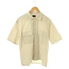 グリーンレーベルリラクシング ユナイテッドアローズ green label relaxing シャツ 半袖 M ベージュ /CX ■GY60