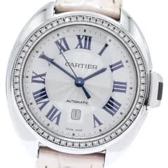 カルティエ CARTIER W4CL0005 クレ ドゥ カルティエ デイト ダイヤベゼル 自動巻き レディース _870365
