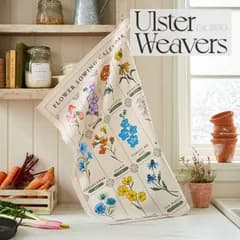 【2026年新作】アルスターウィーバーズ(Ulster Weavers) コットンティータオル タイム トゥ グロウ フラワーズ Time to Grow Flowers 花を育てる時間 キッチンクロス グリーン ULSTER WEAVERS