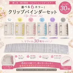 A7サイズ クリアバインダーセット／リフィル30枚＋ピンセット付き／6穴タイプ