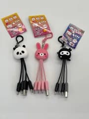 ナンデモ充電くん  キーホルダー 3 in 1 パンダ うさぎ 忍者　　*2835