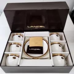 【6客セット】LANCEL　ランセル　前畑陶器　カップ&ソーサー　食器　コーヒー　ティーカップ　★L2210