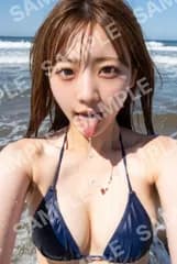 【高画質 A4ポスター】フォト作品 鑑賞用 A4 イラスト ビキニ AI美女 グラビア ポスター X1419