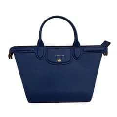 LONGCHAMP(ロンシャン) ハンドバッグ美品  ル・プリアージュエリタージュ ネイビー レザー