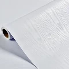 壁紙シール 木目シート リメイクシート 白木目調シート 30cm×200cm 厚手 ホワイト 剥がせる壁紙 はがせる カッティングシート DIY リフォーム 耐熱防水防油 キッチン、バスルーム、リビングルーム、賃貸住宅に適しています 1
