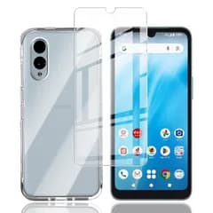 Arrows We2 ケース 【1枚セットガラスフィルム+1個ケース TPU】FCG02 F-52E 用の液晶保護フィルム 採用 高透過率 薄型 硬度9H 飛散防止処理 Arrows We2 専用クリア ソフト シリコン TPU 保護ケース 超軽量 衝撃防 1