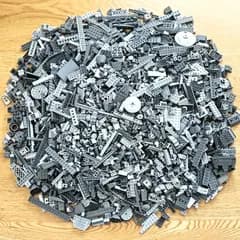 レゴ 正規品 中古 まとめ売り 約4kg ライトグレー･ダークグレー 大量 レゴブロック【管理番号：3854】