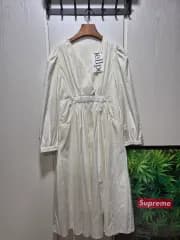(タイムセール)(新品) jellpea アイボリー シャカシャカ素材 ロング ONE PIECE