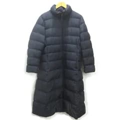 g■ユニクロ/UNIQLO ウルトラライトダウンロングコート/212-409119【3XL】黒/LADIES/G77【中古】■