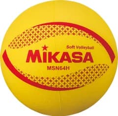 ミカサ MIKASA バレーボール  カラーソフトバレーボール イエロー 5・6年生用 小学生 高学年 ジュニア 公認球 クラブ レクリエーション 学校 体育 体育器具 休み時間 授業 カラーボール ゴム製  MSN64H イエロー