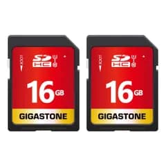 【5年保証】GIGASTONE 16GB SDカード 2個セット SDHC UHS-I U1 C10 80MB/s メモリーカード フルHD ビデオ デジタルカメラ 高速記録 ミニケース2個付きt