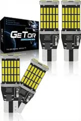 T16 LED バックランプ 爆光1200ルーメン キャンセラー内蔵 CANBUS W16W T10 T15 高輝度 ホワイト 4014LED 45連 12V 無極性 後退灯 6000K 50000時間以上寿命 (4個セット)