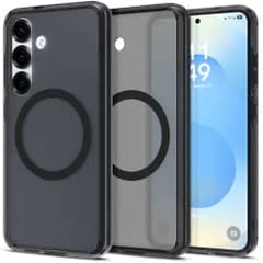 【新品】Spigen 【創業18年の技術力】 Galaxy S25 ケース MagSafe対応 半透明 黄変防止 ストラップホール 米軍MIL規格 ウルトラ・ハイブリッド・マグフィット ACS09005 (フロスト・ブラック) df364439