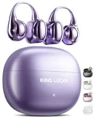 【新品】king luckyイヤーカフ イヤホンワイヤレス オープン イヤー Bluetooth イヤホン/イヤーカフ/落ちにくい/防水 IPX5 /マイク内蔵/急速充電/音漏れ抑制/ENC通話/ながら聴き携帯空気伝導 日本設計のブルートゥー 7f6c0785