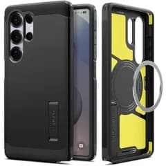 【新品】Spigen 【創業18年の技術力】 Galaxy S25 Ultra ケース MagSafe対応 マグネット搭載 スタンド付き マット 耐衝撃 米軍MIL規格 タフ・アーマー（AI）・マグフィット ACS08964 (マット・ブラッ 0a6fbe3b