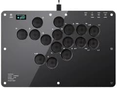 【新品】アケコン レバーレス コントローラー「16ボタン?RP2040搭載?全機種対応?手軽に昇龍発動」ps4コントローラー 格闘ゲーム パッド 0遅延 極薄 195*295mm 膝置き ワイドパネル 15mm静音大按? OLEDディスプレイ 5d39f152
