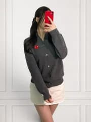 COMME des GARCONS チャコール グレー カーディガン