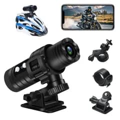 バイク用ドライブレコーダー バイクカメラ 【wifi搭載 8時間録画】1080P画質 120度広角 IP66防水 256GB対応 上書き録画 自転車用ドライブレコーダー ヘルメットカメラ バイクドラレコ アクションカメラ 耐震設計＆丈夫なボデ 0e4566f8