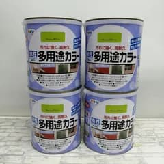 【新品】アサヒペン ペンキ 高性能塗料 1.6L×4個 フレッシュグリーン M2208-hkt5y