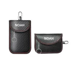 [GuuYi] ノア 適用 電波遮断 車キーケース リレーアタック対策 信号遮断 NOAH 80系 90系 S-Z S-G 対応 カー スマートキーポーチ 個人情報保護 スキミング防止 車用品 盗難防止 防犯グッズ(ノア 適用,横型＋縦型・2個セット)