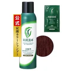 【新品】【 白髪用 】利尻 炭酸 カラーシャンプー (ダークブラウン) 180g 【 利尻 ヘアカラートリートメント おまけ1包付 】 8f912867