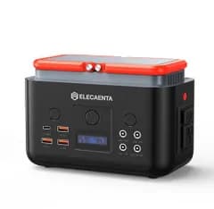 【新品】ELECAENTA ポータブル電源 小型 200Wh 6倍寿命 リン酸鉄 AC200W(ピーク400Ｗ) 純正弦波 超軽量2KG PD60W入出力対応 ソーラー100W充電 100V 50Hz/60Hz 簡易UPS 非常用電源 キャン 6a02631c