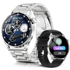 【新品】スマートウォッチ ChatGPT【2026最新・第3世代】FOSMET QS40 iPhone アンドロイド対応 Smart Watch 丸型 メンズ 10日間のバッテリー持ち 常時表示 AI文字盤 1.43インチ AMOLEDディス 0effd161