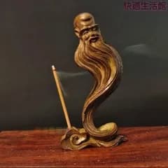 祥雲 老寿星香挿 茶寵 茶道具 銅像  工芸品 美術品 置物zw519zw519