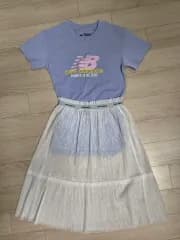 ニューバランス キッズ 半袖Tシャツ + スカート セット レギンス