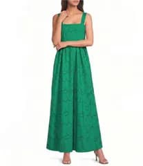 マレーラ レディース トップス ワンピース マキシ Marella Nido Emerald Eyelet Fit and Flare Maxi Dress Emerald エメラルド
