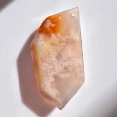 桜瑪瑙　サクラメノウ　チェリーブロッサムアゲート　ネックレス　穴あき　不規則形　ルース　011