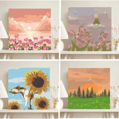 大人の塗り絵  ぬりえ アクリル絵の具 カラーリングブック  花 風景 イラスト 大人 趣味 DIY 950502