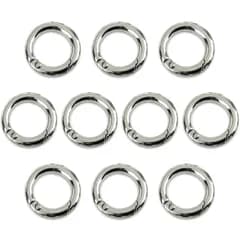 カラビナ　丸　シルバー　10個　24mm　キーホルダー　パーツ　AP0263