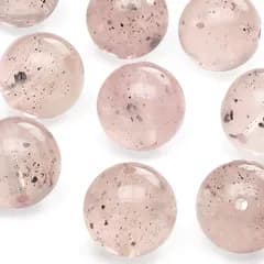 【粒販売】マダガスカル産 マイカインスターローズクォーツ 丸玉 10mm【2粒販売】 / T145 RQ10M