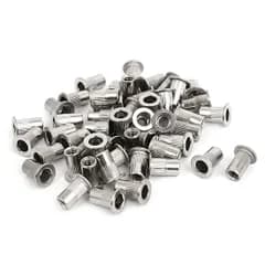 【在庫処分】58g 58g シルバートーン 50個入り 304ステンレススチール M4 リベットナット uxcell