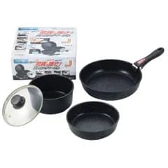 【新品】 パール金属 ストロングマーブル システマリスタクックウェアセット H-4061