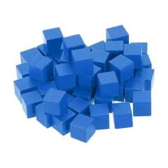 uxcell クラフト用50個の木製ブロック 3/8インチ未仕上げの木製キューブパインウッドスクエアブロック DIYクラフトプロジェクト用 ブルー