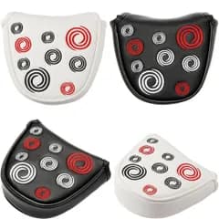 ゴルフ ヘッドカバー パターカバー　マレット用マグネット式開閉 渦