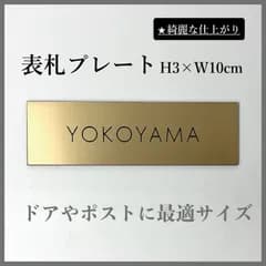【無料両面テープ付き】ドアプレート H3×W10cm 表札 表札プレート 玄関表札 玄関プレート ポスト表札 ポストプレート 普通郵便